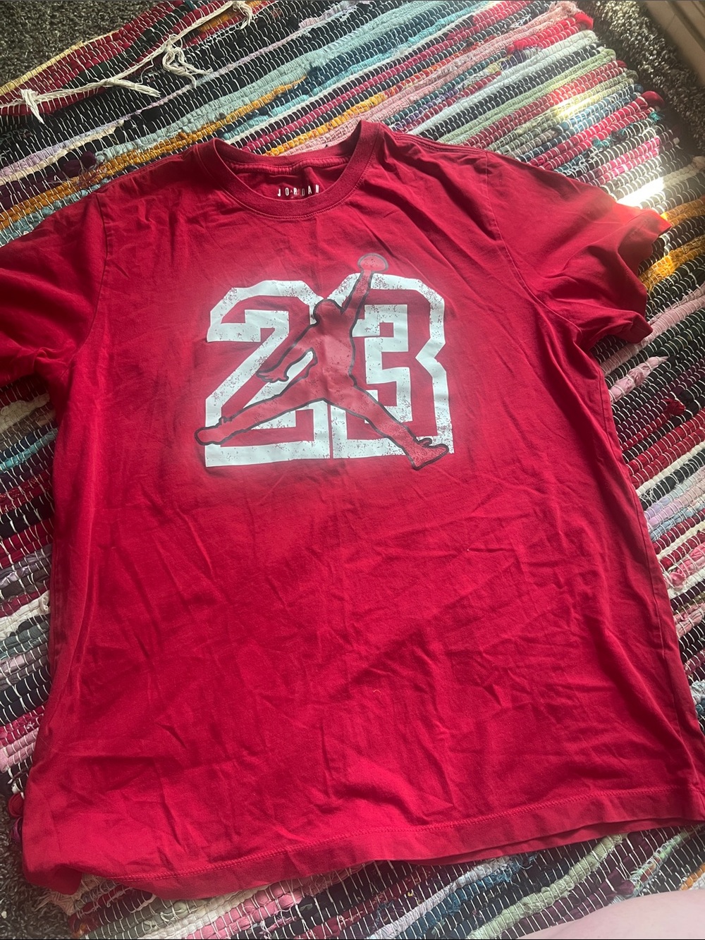 Jordan Red Short-Sleeve 23 Jumpman Graphic Tee